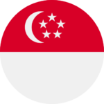 singapore flag round icon