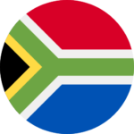 south-africa flag round icon