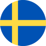 sweden flag round icon